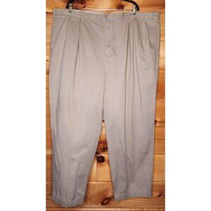 Vintage Polo Ralph Lauren Big Andrew Pants Mens 52x28 Tan Khaki Pleated Chino